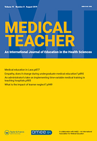 Cover image for Medical Teacher, Volume 41, Issue 8, 2019