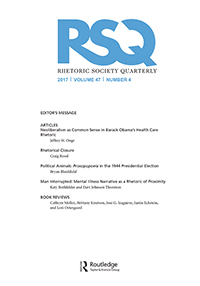 Cover image for Rhetoric Society Quarterly, Volume 47, Issue 4, 2017