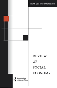 Cover image for Review of Social Economy, Volume 76, Issue 3, 2018