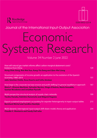 Cover image for Economic Systems Research, Volume 34, Issue 2, 2022