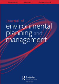 Cover image for Journal of Environmental Planning and Management, Volume 62, Issue 1, 2019