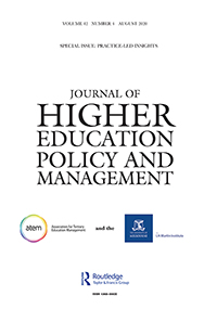 Cover image for Journal of Higher Education Policy and Management, Volume 42, Issue 4, 2020