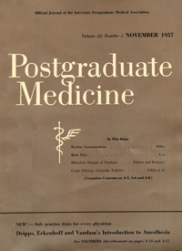 Cover image for Postgraduate Medicine, Volume 22, Issue 5, 1957