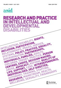 Cover image for Research and Practice in Intellectual and Developmental Disabilities, Volume 2, Issue 1, 2015