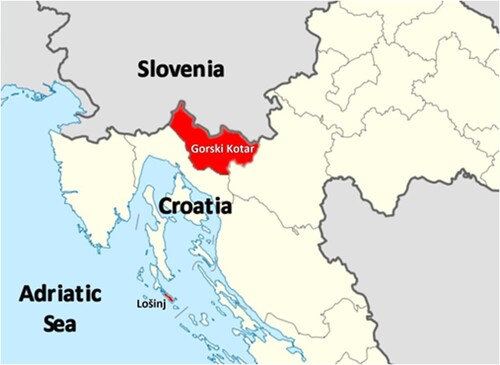 Figure 2. Location of the case study destinations.