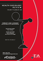 Cover image for Health Sociology Review, Volume 17, Issue 3, 2008