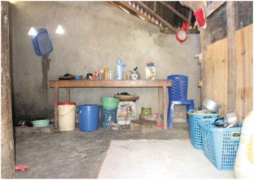 Figure 18. Modern kitchen in the expanded room equipped with furniture, a water supply, and a sink.