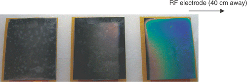 Figure 13. Simultaneous ground pad activation: representative image of ground pad heating. The proximal pad (right) heats up most with little heating of the other pads. Temperature-sensitive liquid crystal sheets show pad surface temperature profile (red = 25°C, blue = 30°C).
