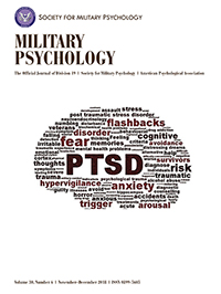 Cover image for Military Psychology, Volume 30, Issue 6, 2018