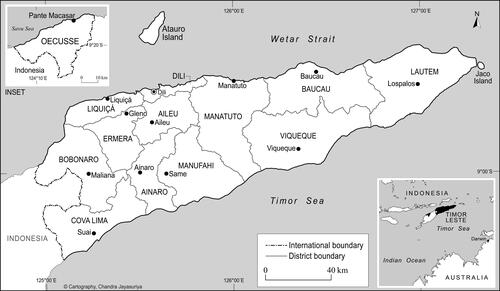 Figure 1. Map of Timor-Leste.