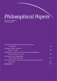 Cover image for Philosophical Papers, Volume 51, Issue 3, 2022
