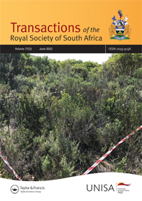 Cover image for Transactions of the Royal Society of South Africa, Volume 77, Issue 2, 2022