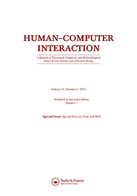 Cover image for Human–Computer Interaction, Volume 37, Issue 1, 2022