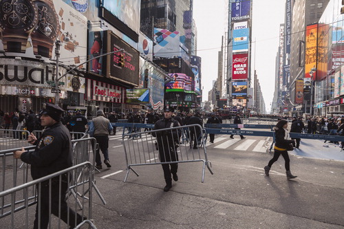 Figure 1 Preparing for new year celebrations in times square