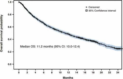 Figure 1. Overall survival. CI, confidence interval; OS, overall survival