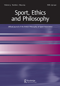 Cover image for Sport, Ethics and Philosophy, Volume 13, Issue 2, 2019