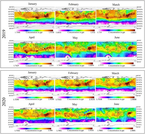 Figure 3. Global spatial distribution of Methane.