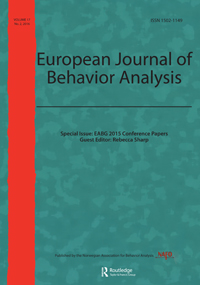 Cover image for European Journal of Behavior Analysis, Volume 17, Issue 2, 2016