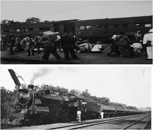 Figure 10. Passenger trains and coal transport trains in the Palembang Residency in 1925.