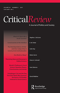 Cover image for Critical Review, Volume 29, Issue 2, 2017