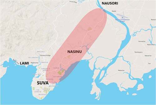 Figure 1. Greater Suva Urban Area (GSUA) and Suva-Nausori Corridor