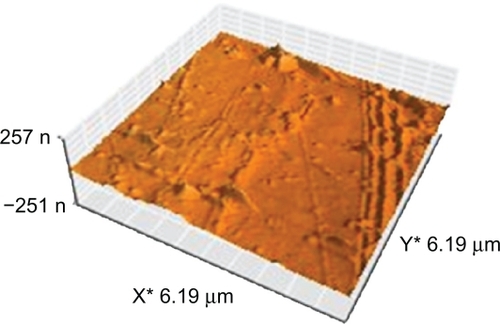 Figure 3 Topography of normal polystyrene.