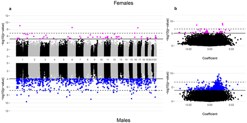 Figure 4. Manhattan and volcano plots of the inverse-variance fixed meta-analysis results for gestational age and placental CpG methylation after cell-type adjustment among EARLI, ELGAN, healthy start, and NHBCS.