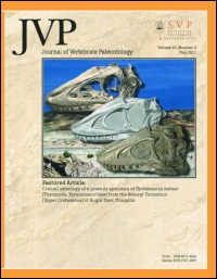 Cover image for Journal of Vertebrate Paleontology, Volume 35, Issue sup1, 2015