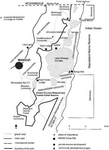 Figure 1: The Kosi Bay area