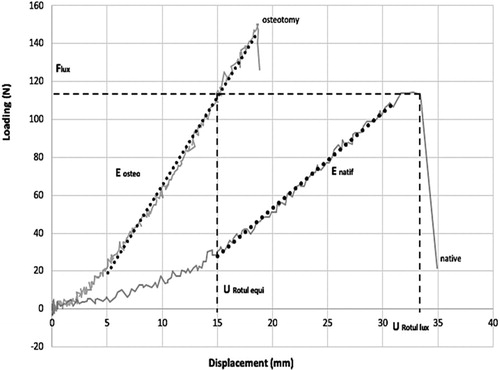 Figure 2. Displacement as a function of loading.