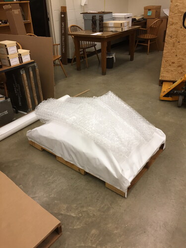Figure 5. UT maps being packed prior to shipment.