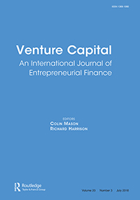 Cover image for Venture Capital, Volume 20, Issue 3, 2018