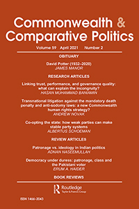 Cover image for Commonwealth & Comparative Politics, Volume 59, Issue 2, 2021