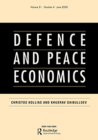 Cover image for Defence and Peace Economics, Volume 31, Issue 4, 2020