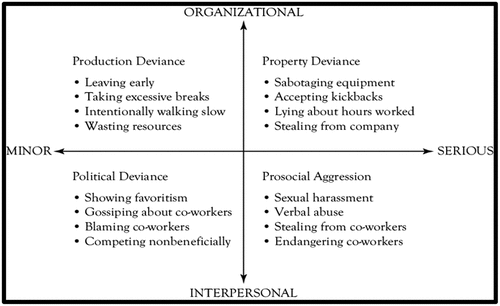 Figure 1. Workplace deviance typology.