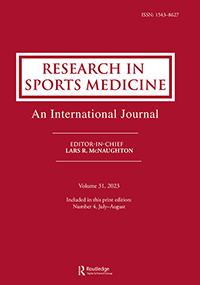 Cover image for Research in Sports Medicine, Volume 31, Issue 4, 2023
