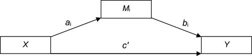 Figure 2 Path diagram (Macro Model 4) according to Hayes (2017).Citation62
