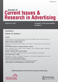 Cover image for Journal of Current Issues & Research in Advertising, Volume 42, Issue 3, 2021