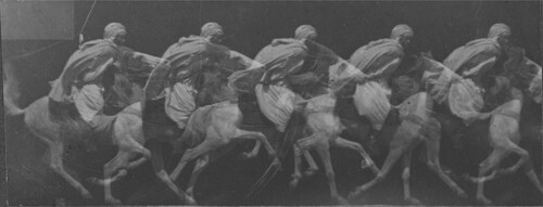 Figure 2. “Arab horse at a gallop”. Photograph by Jules Marey. This image is in the public domain, courtesy of Wikipedia Commons (https://en.wikipedia.org/wiki/File:%C3%89tienne-Jules_Marey_-_Arab_Horse_Gallup_-_Google_Art_Project.jpg).