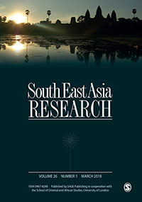 Cover image for South East Asia Research, Volume 26, Issue 1, 2018