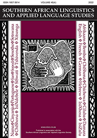 Cover image for Southern African Linguistics and Applied Language Studies, Volume 40, Issue 4, 2022