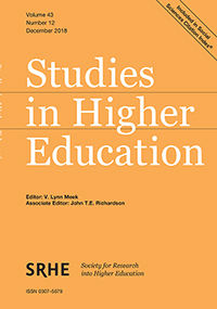 Cover image for Studies in Higher Education, Volume 43, Issue 12, 2018