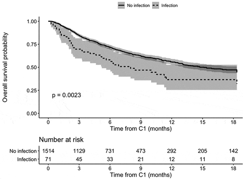 Appendix 2. Kaplan-Meier overall survival in a sensitivity analysis