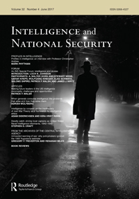 Cover image for Intelligence and National Security, Volume 32, Issue 4, 2017
