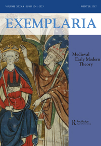 Cover image for Exemplaria, Volume 29, Issue 4, 2017