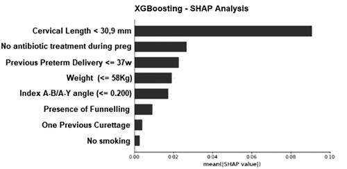 Figure 5. The SHAP analysis for XGBoost demonstrates the importance of each variable.