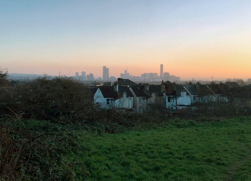 The Croydon skyline from Whitehorse Meadow. Photo © Emmanuelle Waeckerlé