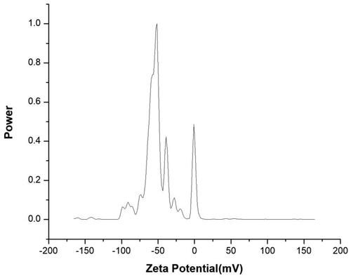 Figure 4. Zeta potential analysis micrograph of silver nanoparticles used against M. javanica.