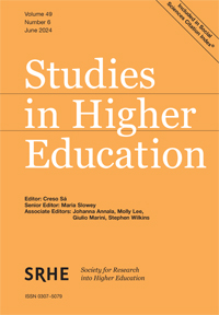 Cover image for Studies in Higher Education, Volume 49, Issue 6, 2024