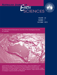 Cover image for Australian Journal of Earth Sciences, Volume 62, Issue 7, 2015